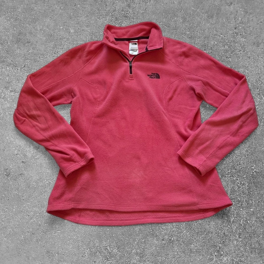 The North Face Pink Fleece Quarter Zip Polartec Pullover Womens Medium